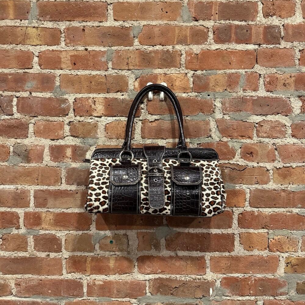 Y2K Claudia Firenze Cheetah Loaf Baguette